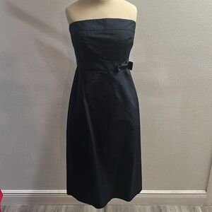 J. Crew Navy Silk Strapless Sheath Dress for Cocktail